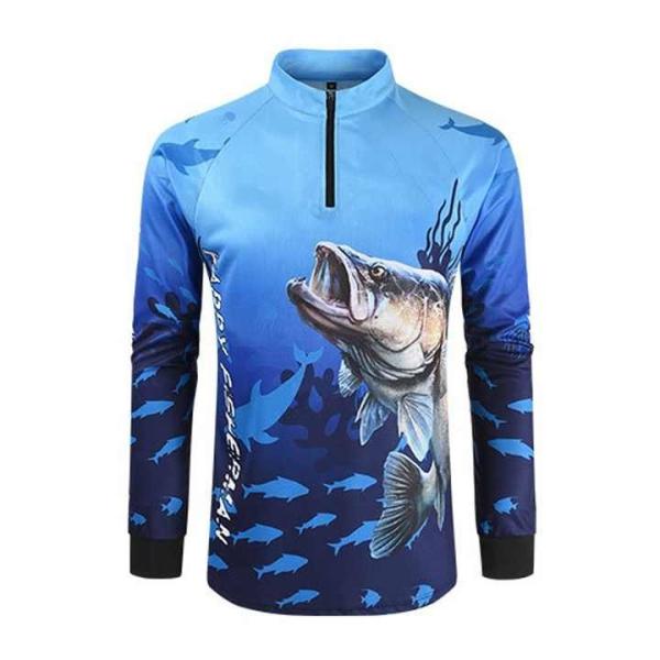 Long Sleeve Fishing Tournament Jerseys Embroidered Design Practical