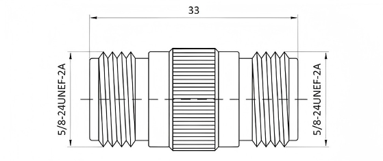 50Ω N Female to N Female RF Adapter with Low VSWR ≤1.25 and DC~6GHz Frequency for RF Communication