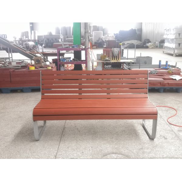 Outdoor Furniture Composite Wood Long Bench Seat Public Park Garden Patio Bench