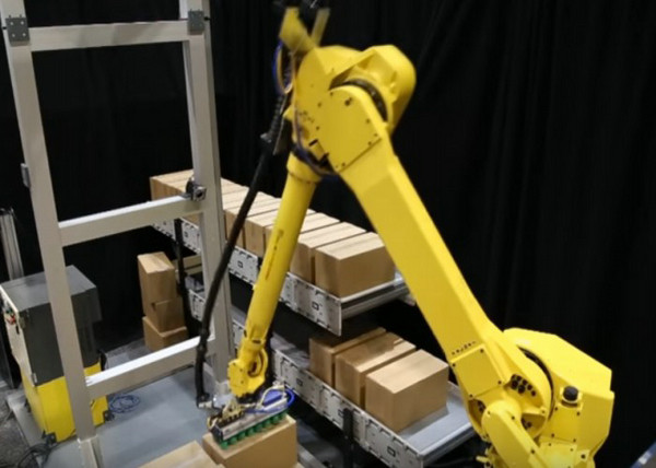 Palletizer automatisé par robot flexible avec des programmes de palletisation réglables