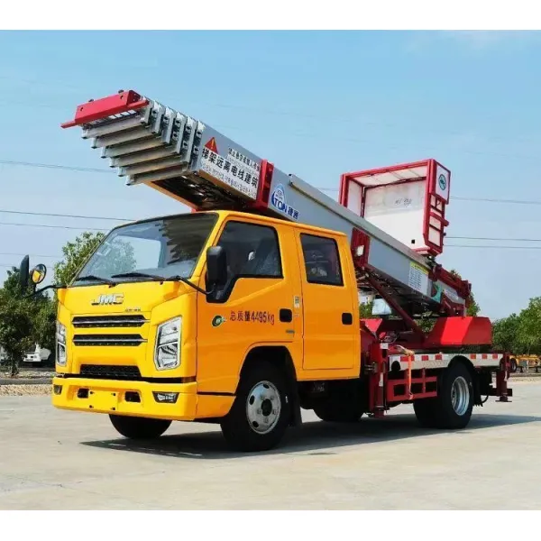 China Manufacturer Hydraulic Telescopic Boom Lift Ladders Elevator Truck 32m 36m 45m 65m Aerial Bucket Ladder Lift Truck Construction Lifter Truck