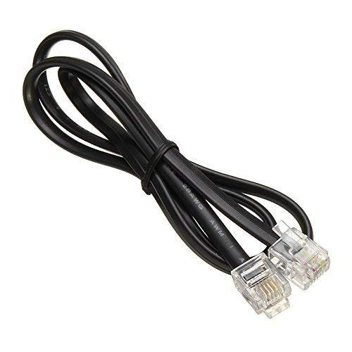 1 metro 24AWG Telefone Flat Cable Telefone Cordão RJ12 Para RI12 6P6C