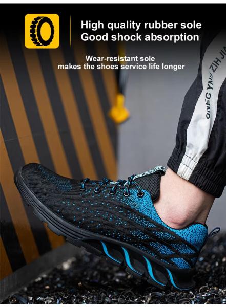 Chaussures de sécurité pour hommes légères et respirantes avec plaque EU Kevlar