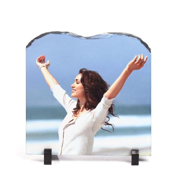 20 x 20 CM Sublimation Rock Stone Slate On Upper Opening For Wedding Gift Photo