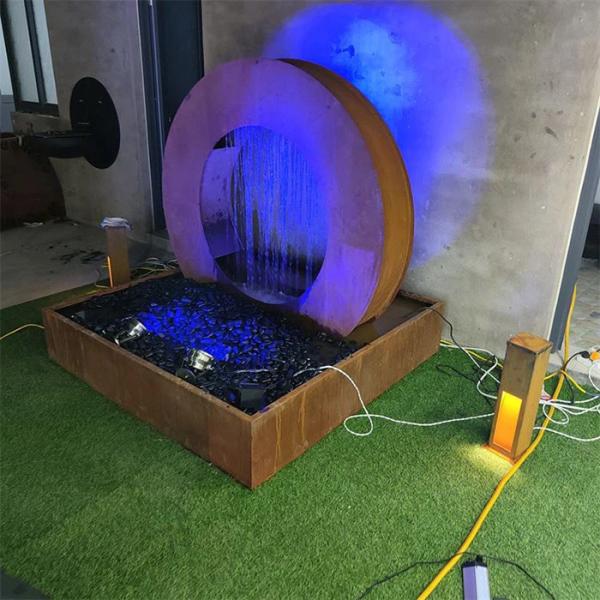 Outdoor Oem Corten Steel Fountain Landscape Home Garden Decor