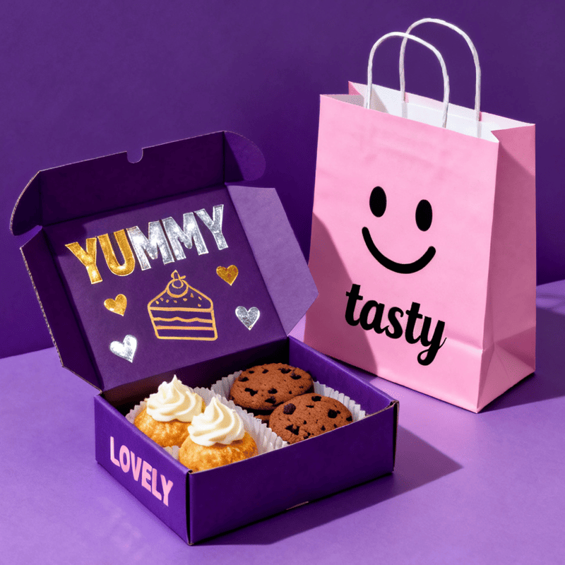 Custom Design Logo Corrugated Box Food Grade Printing Foldable Cake Food Cookie Bread Pastry Donut Macaron Paper Packaging Boxes