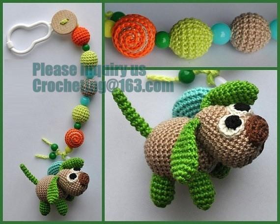 Necklace with amigurumi toy, Nursing necklace,Breastfeeding necklace, crochet toy