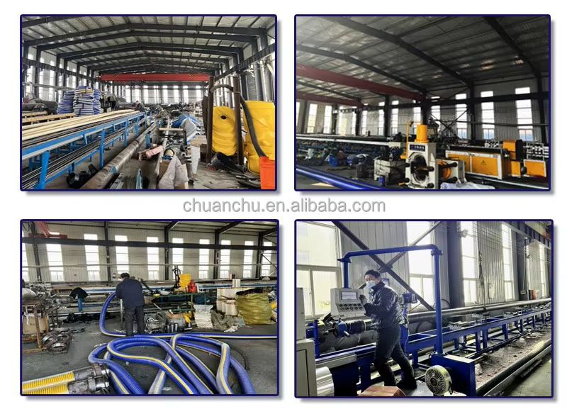 Résistance aux produits chimiques Résistance à la corrosion Résistance aux produits chimiques tuyau d'aspiration tuyau de livraison Industrie tuyau en caoutchouc flexible composite