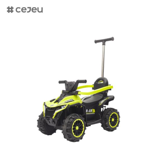 FRY-868-1 Push Handle Kids Ride On Car With Canopy,Safety Guard,Early Education,Kids ATV,Electric Kids Ride On Car