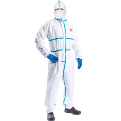 Waterproof Type 4 Disposable Coveralls Taped Disposable Coverall With Thumb Loop