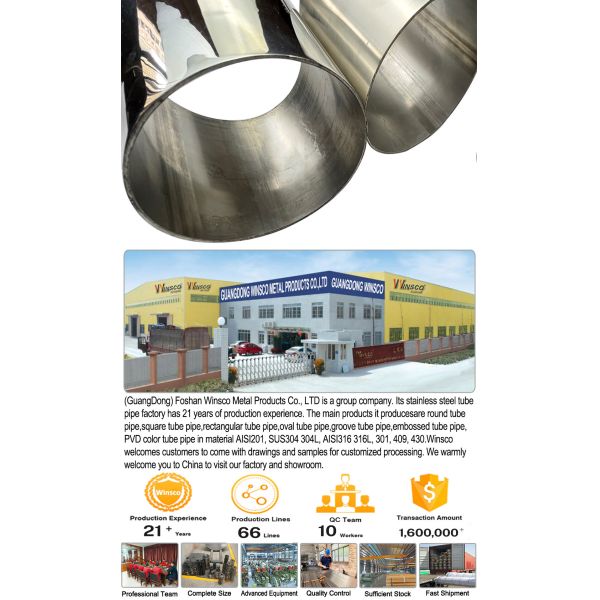 High Temperature Resistance 159mm Inox Welded Tube AISI201 304 316 Large Diameter Round Stainless Steel Thick Wall Pipe