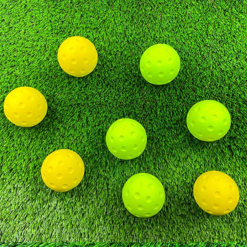 Waterproof Noiseless 74mm Pickleball Training Ball with PU Foam for Indoor Practice