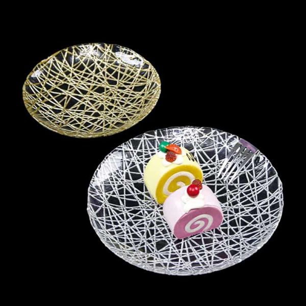 Wholesale Custom Gold Glass Charger Plates|FDA Approved Eco-Friendly|Bulk Orders for Hotels&Restaurants