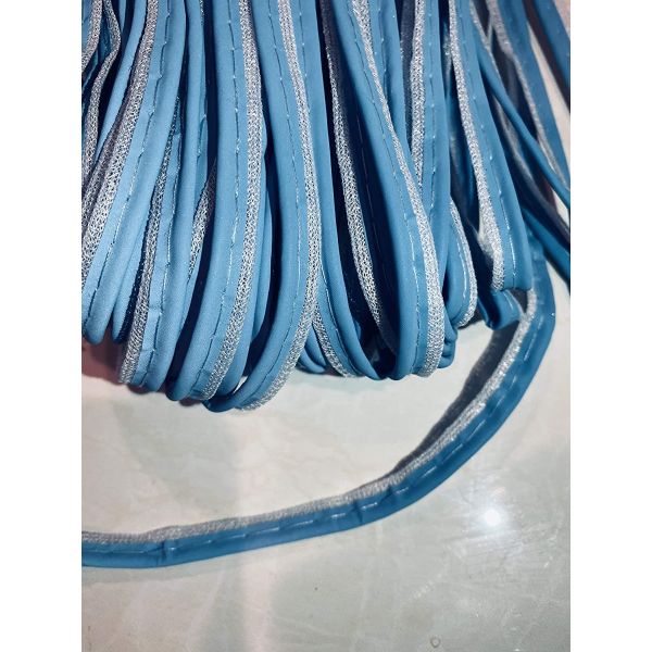 Reflective Safety Stripes Piping Fabric Trim For Sewed On Uniform Width 1.5mm Color Blue