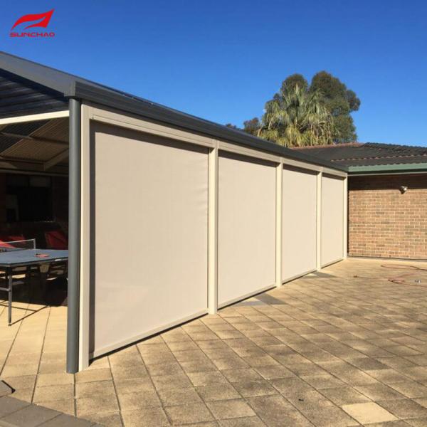 High Openness Factor Zip Track Blinds in Dark Grey / White / Custom Made Colour 5% 10% 30% 100% Max Size 6 M Width