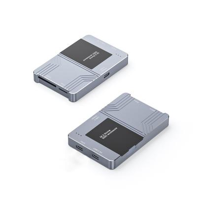 Boîtier SSD M.2 NVMe USB C USB3.2 Gen2 avec lecteur de carte SD TF UHS-I HUB 10G USB C