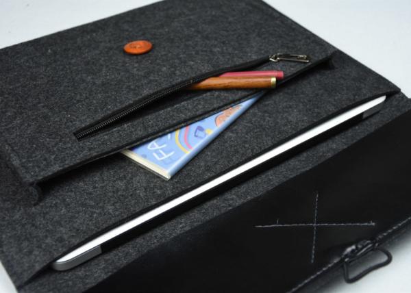 Slim 13 Inch Felt Tablet Sleeve Carrying Case Light Grey For Valentine Gift 43 Colors
