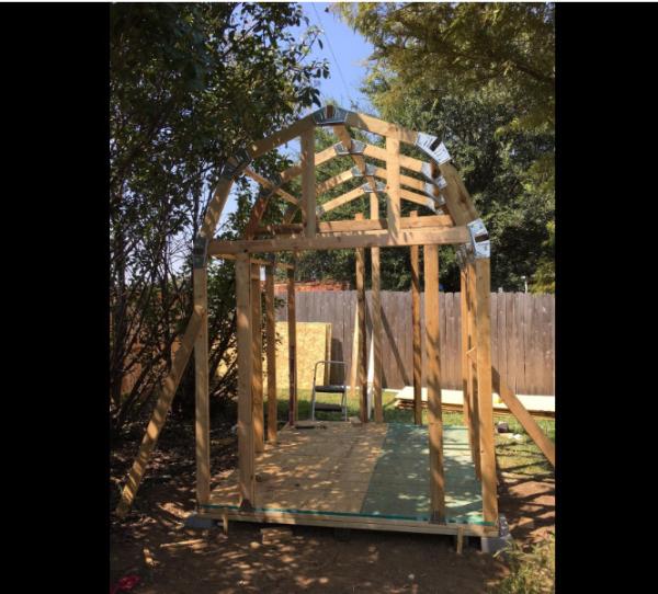 2mm Thickness Custom Shed Kit with Peak Roof Fast Framer Universal Storage Shed Framing Kit