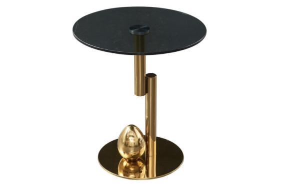 Mod Black Stainless Steel Glass Top Coffee Table Stylish Aesthetic