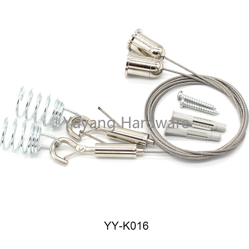 YUYANG Copper & Brass Wire Rope Clip Hanging Kit with Strong Tensile Strength and Hook for Hanging System