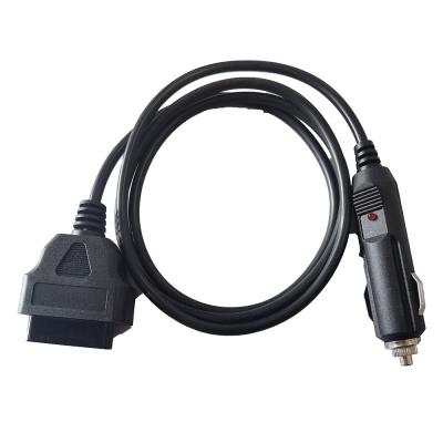 Cabo diagnóstico 16 Pin Female OBD2 da extensão OBDII ao adaptador mais leve do cigarro