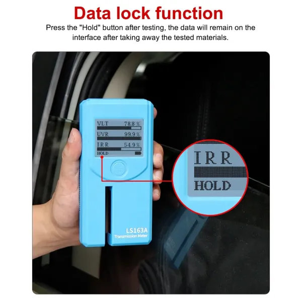 Ls163 Ls163A Portable Rotatable Screen Glass Car Window Tint Meter Solar Film Tester