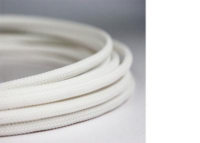 White Expandable Braided Nylon Sleeve Custom Size Environmental Friendly