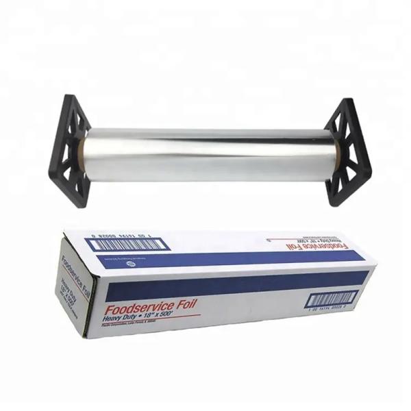 Household Silver Extra Heavy Duty Aluminum Foil Roll With Band Sawtooth Cutter