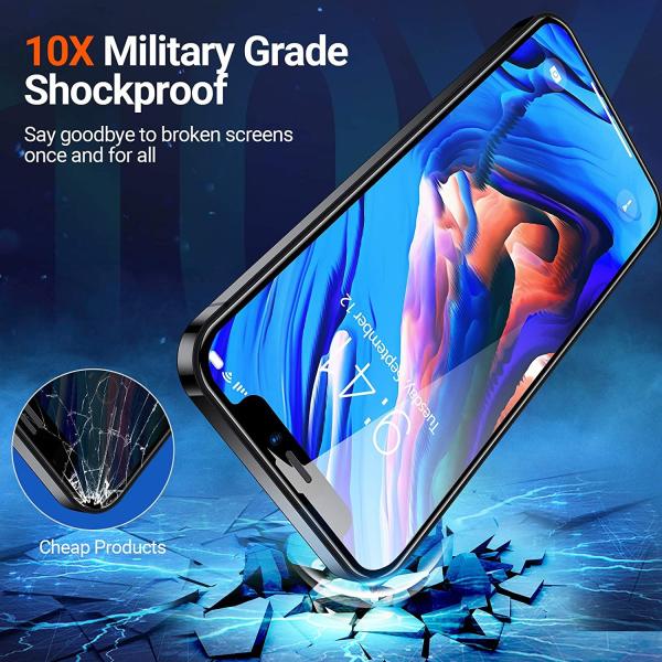 Diamonds Hard Compatible with iPhone 12 Screen Protector/iPhone 12 Pro Screen Protector [10X Military-Grade Shatterproof