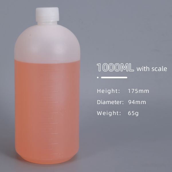 Tipo de sellado Botella de reactivo Hdpe de plástico para análisis de laboratorio