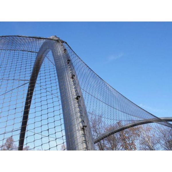 7x7 Stainless Steel Tiger Metal Zoo Wire Rope Mesh