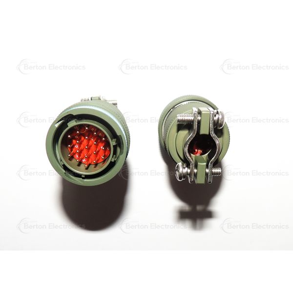 MS3116F14-19P Male Circular Connector, 19-Pin Plug, Bayonet Coupling, Military-Grade, for Aerospace/Industrial Systems, Anti-Corrosion, Stable Transmission