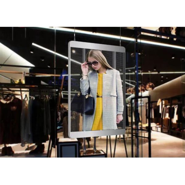 RGB Transparent Glass LED Display 36864 Dot For Retail Stores