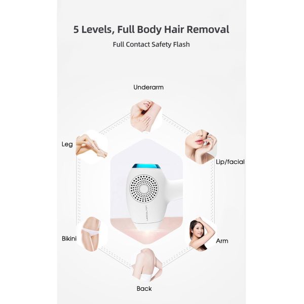 LCD Touch Screen 40W Intermittent Flash Justtide  Laser Hair Epilator