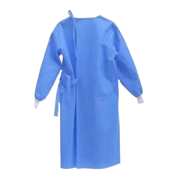 White List Factory Medical PP Non Woven Blue Disposable Isolation Gown