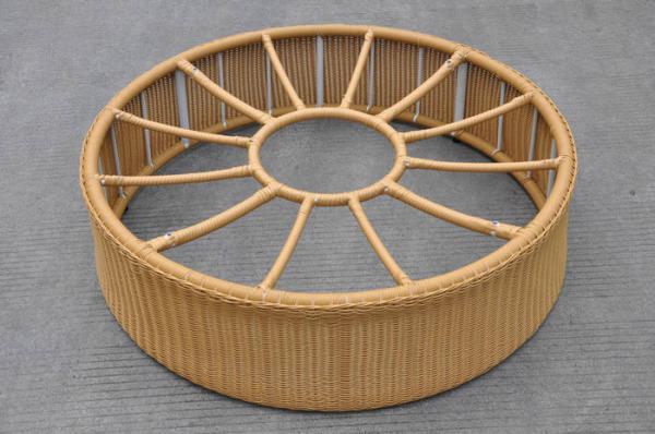 Durable Discount Rattan Furniture 7PCS Rattan Hanging Chair / Daybed With Round Base