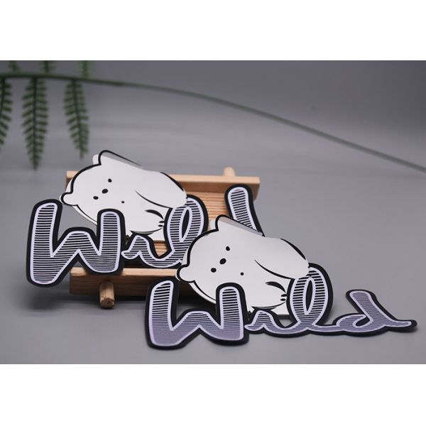 Подгонянный материал Eco заплаты силикона 3 цветов дружелюбный для одежды