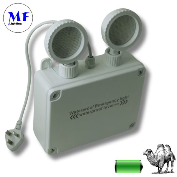 リチャージ可能なABS LED 緊急出口灯 メンテナンスの不要 Ip65 2*5w リチウム電池 廊下向けに調整可能