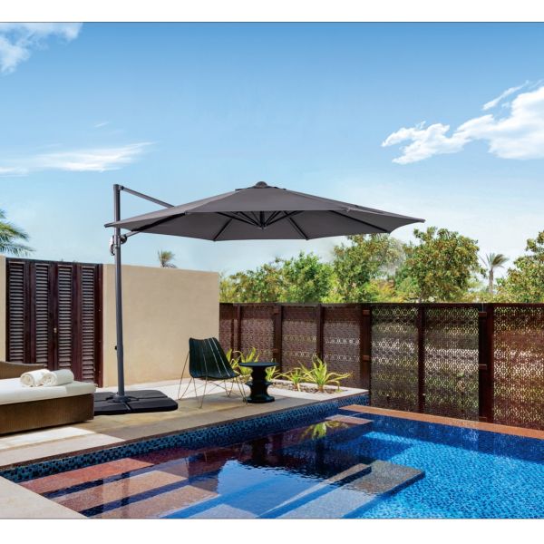 Patio Aluminum Cantilever Umbrella Sun Stainless Steel Frame Outdoor Umbrella Garden
