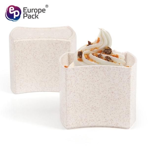 Alibaba hot sale biodegradable material special shape 66ml dessert cereal cup