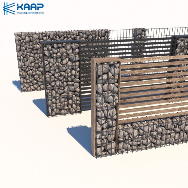 2x1x1 Welded Gabion Box , 4mm Stone Filled Gabion Baskets