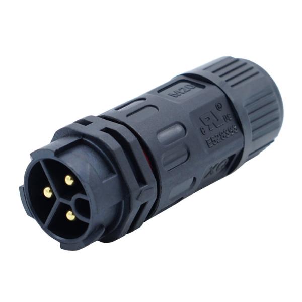 Waterproof M25 4 pin fast push pull 40A connector female plug male socket power connectors
