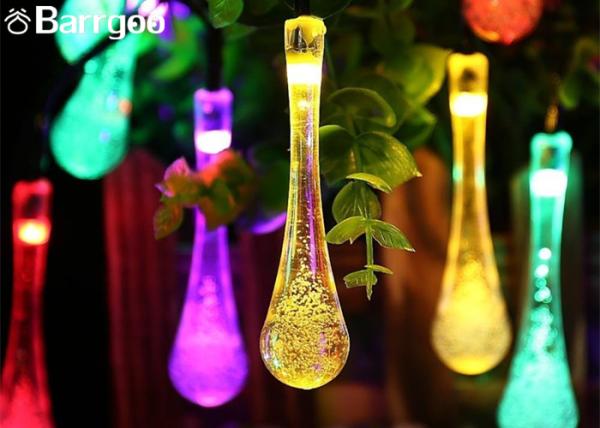 Water Drops Solar LED Christmas Lights 8 Modes Outdoor Garden Landscape Ambiance