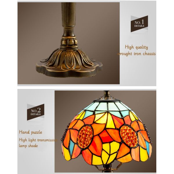 Свет книги чтения ухода за больным рассеянного света драпирования Highstand гриба 20*37CM стеклянный