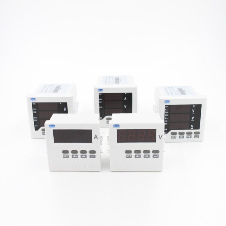 1 Phase Digital Voltmeter Ammeter hz Led 72*72 Multifunction Digital Panel Meter with Multifunction Meter Digital Ammeter