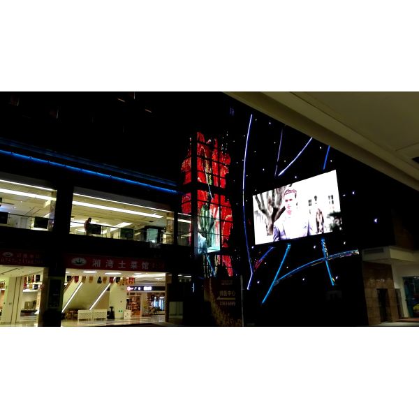 Mesh 40mm Transparent Advertising LED Board Outdoor P40