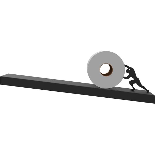 Estante de papel higiénico flotante de madera personalizado - Decoraciones de pared de baño, portapapeles de pared inclinada