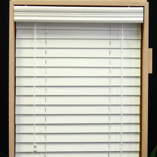 64mm pvc foamwood venetian blinds with steel high headrail and pvc foamwood bottomrail