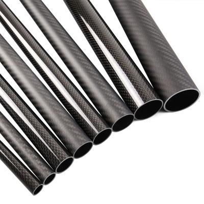 3K Glossy Carbon Fiber Tube OD14MM x ID12MM x 1000MM Rolled Poles/Pipe