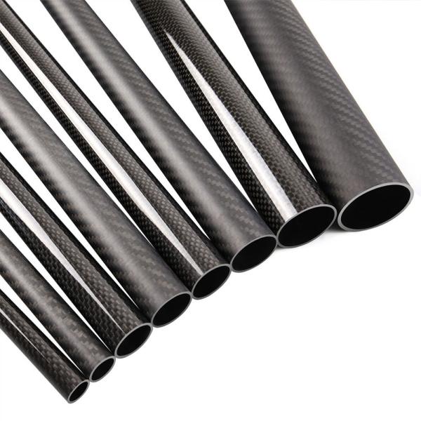100% 3K Carbon Fiber Tube - Twill Weave - 1/2 ID x 5/8 OD x 3 ft. Long